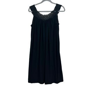 Eliza J New York Womens Shift Dress Detailed Neckline Sleeveless Lined Black 14*